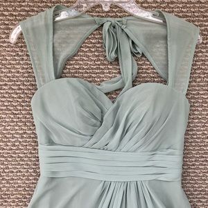 Bill Levkoff 485, sz 6, pistachio bridesmaid dress